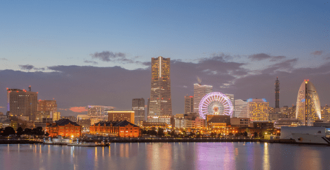 Panorama de Yokohama.