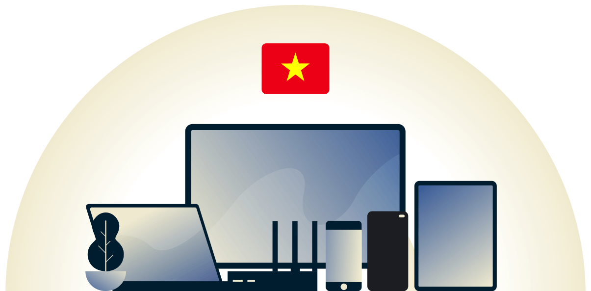 VPN у В’єтнамі, що захищає різноманітні пристрої.